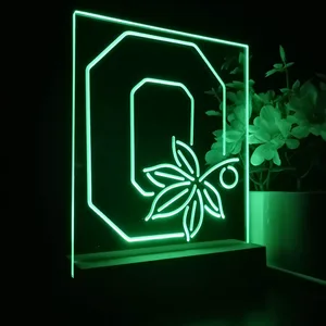 Ohio State Buckeyes Logo 2 LED Desk Light