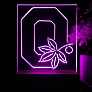 Ohio State Buckeyes Logo 2 LED Desk Light