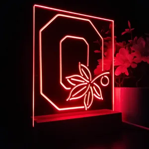 Ohio State Buckeyes Logo 2 LED Desk Light