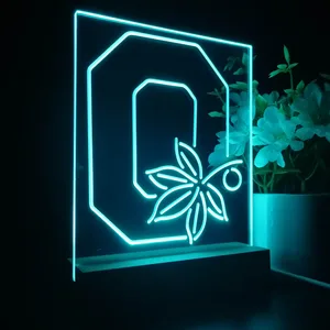 Ohio State Buckeyes Logo 2 LED Desk Light
