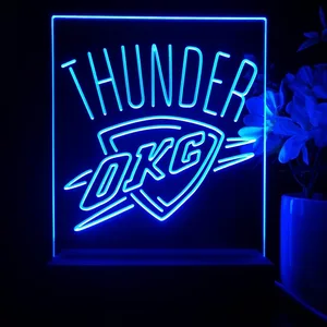 Oklahoma City Thunder Logo LED Desk Light