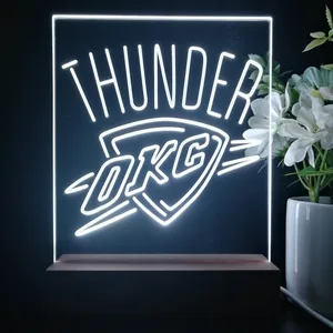 Oklahoma City Thunder Logo LED Desk Light