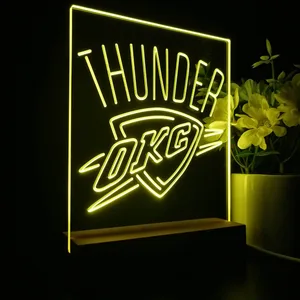 Oklahoma City Thunder Logo LED Desk Light