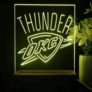 Oklahoma City Thunder Logo LED Desk Light