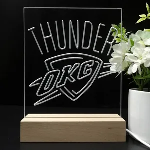 Oklahoma City Thunder Logo LED Desk Light