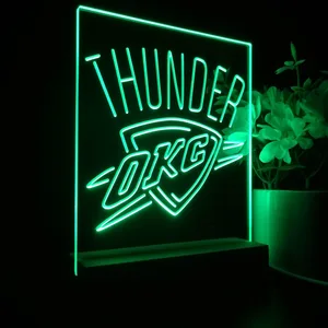Oklahoma City Thunder Logo LED Desk Light