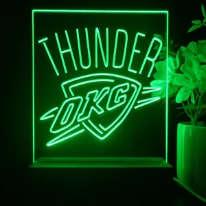 Oklahoma City Thunder Logo LED Desk Light