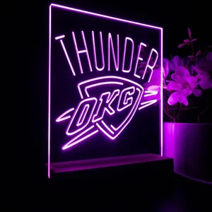 Oklahoma City Thunder Logo LED Desk Light