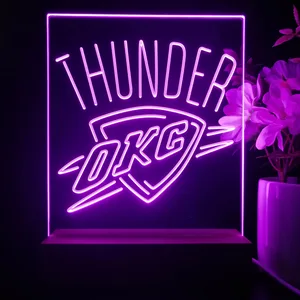 Oklahoma City Thunder Logo LED Desk Light