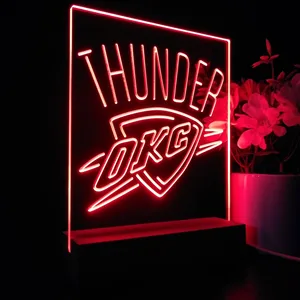 Oklahoma City Thunder Logo LED Desk Light