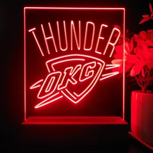 Oklahoma City Thunder Logo LED Desk Light