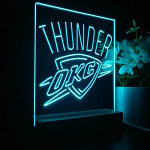 Oklahoma City Thunder Logo LED Desk Light