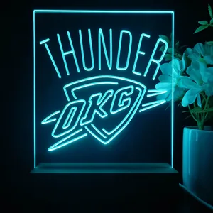 Oklahoma City Thunder Logo LED Desk Light