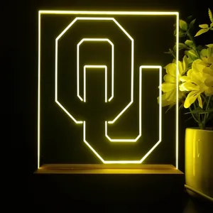Oklahoma Sooners Logo LED Desk Light