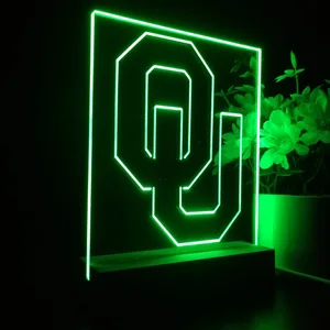 Oklahoma Sooners Logo LED Desk Light