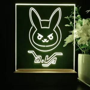 Overwatch Dva Bunny LED Desk Light