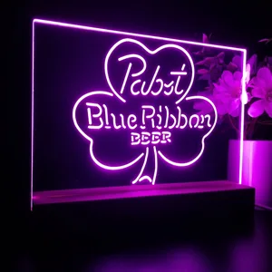 Pabst Blue Ribbon Clover LED Desk Light