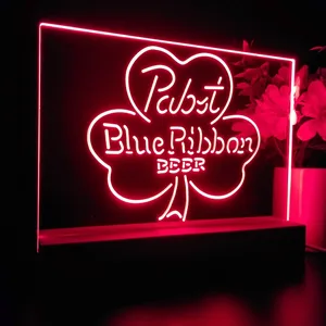 Pabst Blue Ribbon Clover LED Desk Light