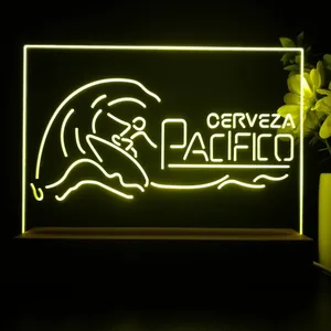 Pacifico Surfer and Waves LED Desk Light