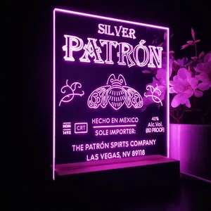 Patron Silver Logo LED Desk Light