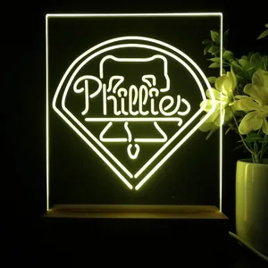 Philadelphia Phillies Logo 1 LED Desk Light