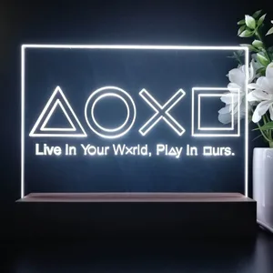PlayStation Button Symbols LED Desk Light