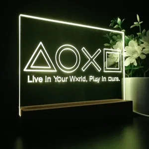 PlayStation Button Symbols LED Desk Light
