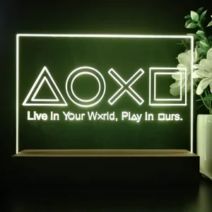 PlayStation Button Symbols LED Desk Light
