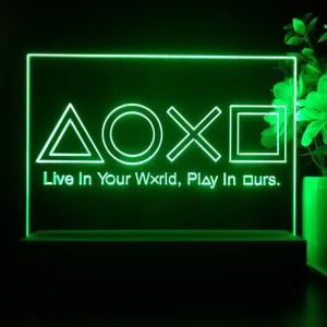 PlayStation Button Symbols LED Desk Light