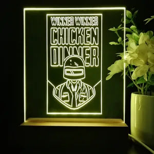 PUBG Battlegrounds Winner Winner Chicken Dinner LED Desk Light