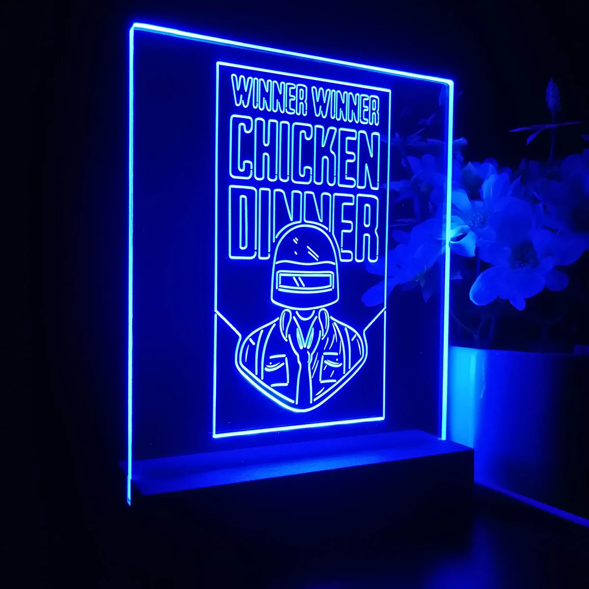 PUBG Battlegrounds Winner Winner Chicken Dinner LED Desk Light