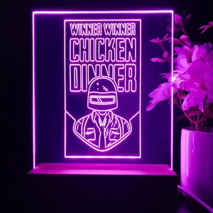 PUBG Battlegrounds Winner Winner Chicken Dinner LED Desk Light