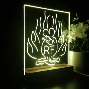 Rat Fink Fire Flame LED Desk Light