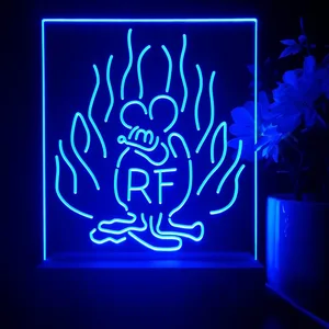 Rat Fink Fire Flame LED Desk Light