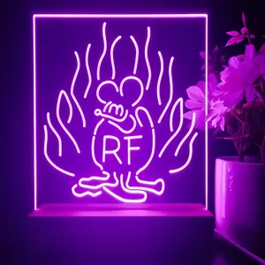 Rat Fink Fire Flame LED Desk Light