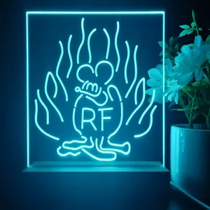 Rat Fink Fire Flame LED Desk Light
