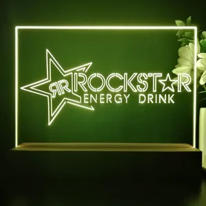 Rockstar Energy Drink RR Logo 2 LED Desk Light