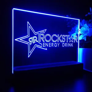 Rockstar Energy Drink RR Logo 2 LED Desk Light