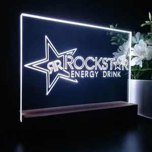 Rockstar Energy Drink RR Logo 2 LED Desk Light