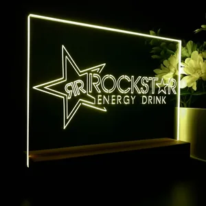 Rockstar Energy Drink RR Logo 2 LED Desk Light