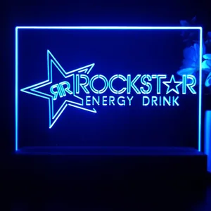 Rockstar Energy Drink RR Logo 2 LED Desk Light
