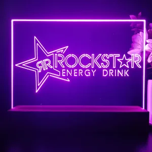 Rockstar Energy Drink RR Logo 2 LED Desk Light