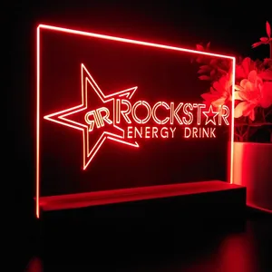 Rockstar Energy Drink RR Logo 2 LED Desk Light