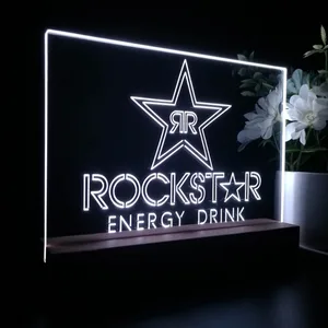 Rockstar Energy Drink RR Logo LED Desk Light