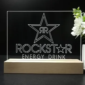Rockstar Energy Drink RR Logo LED Desk Light