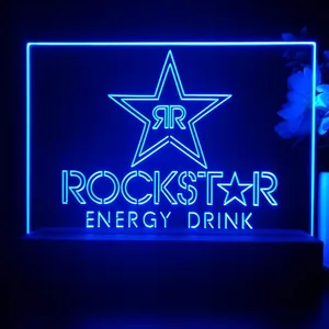 Rockstar Energy Drink RR Logo LED Desk Light