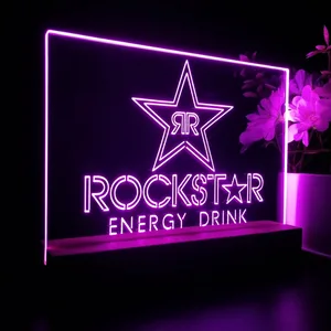 Rockstar Energy Drink RR Logo LED Desk Light