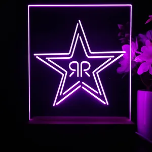 Rockstar Energy RR Star Logo LED Desk Light
