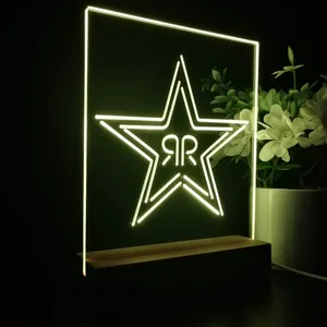 Rockstar Energy RR Star Logo LED Desk Light