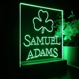 Samuel Adams Clover Shamrock LED Desk Light